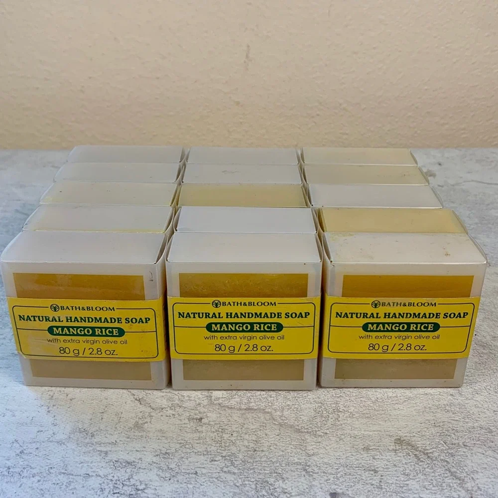 Bath & Bloom Mango Rice Handmade Soap Lot 15 Bars Thailand Pier 1 Discontinued